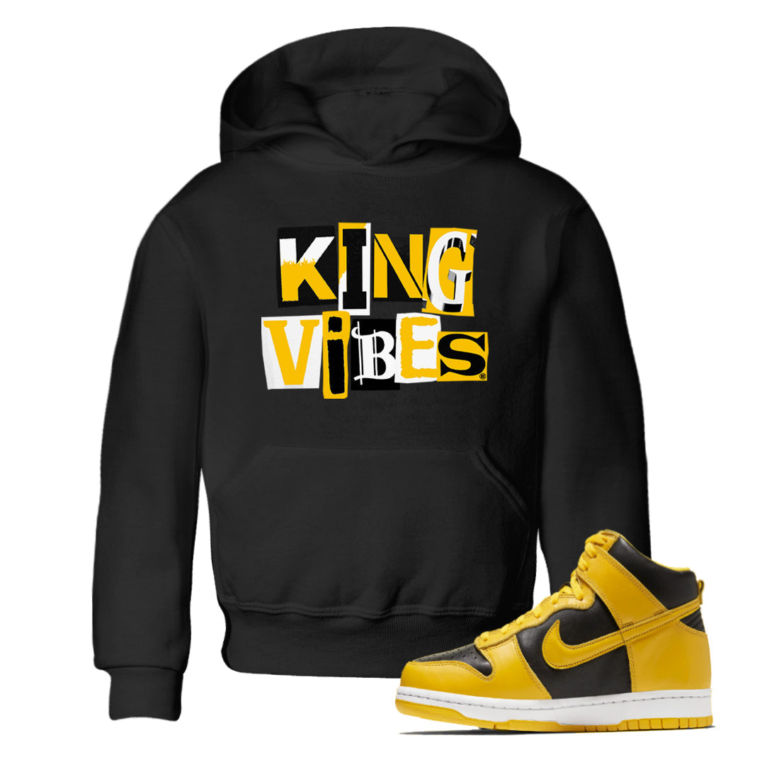 King Vibes snkmatch Tees Kids - Dunk High Pollen
