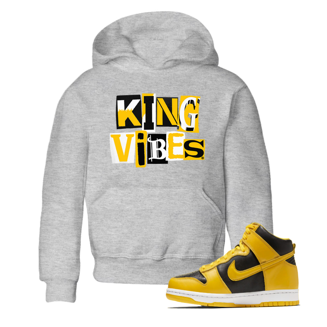 King Vibes snkmatch Tees Kids - Dunk High Pollen