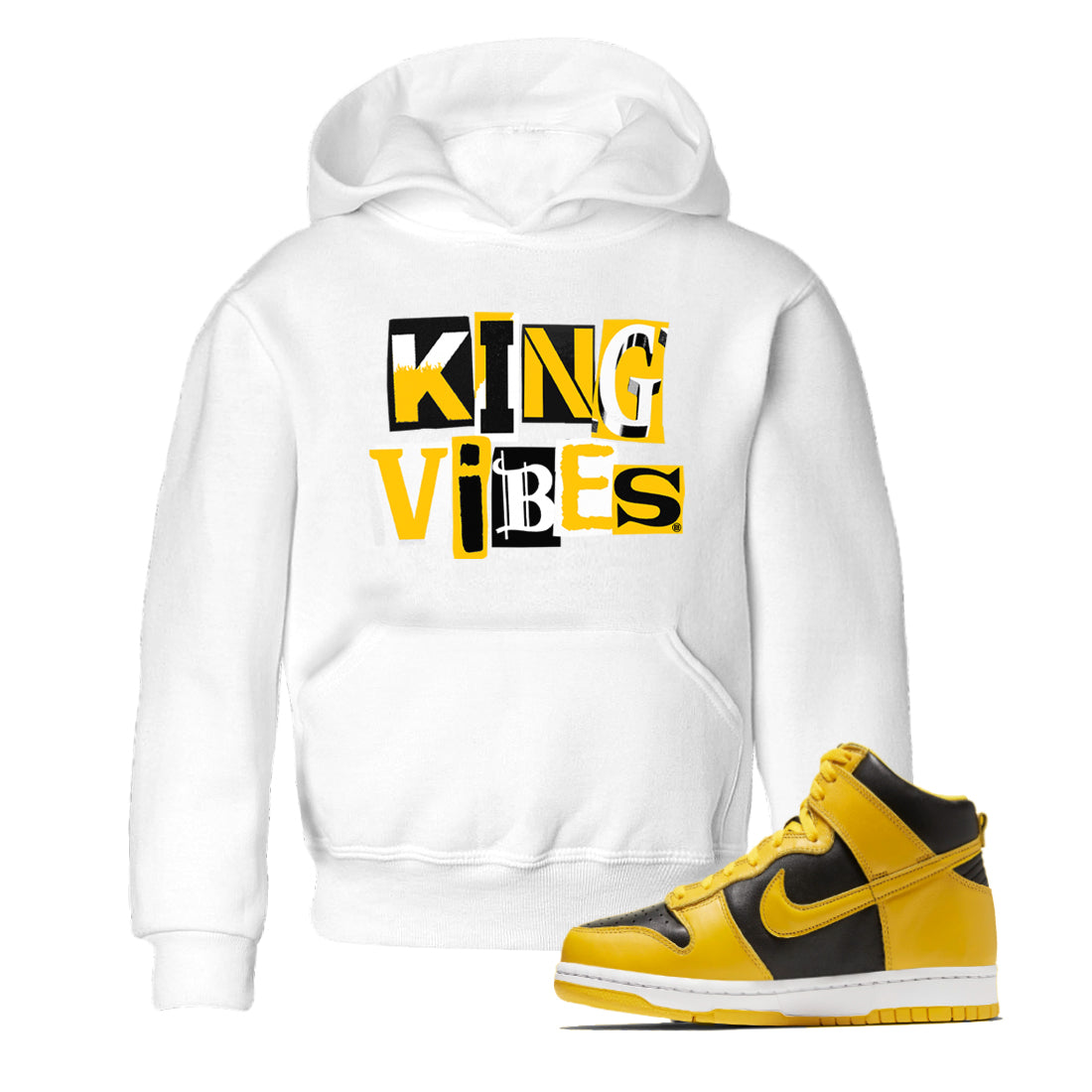 King Vibes snkmatch Tees Kids - Dunk High Pollen