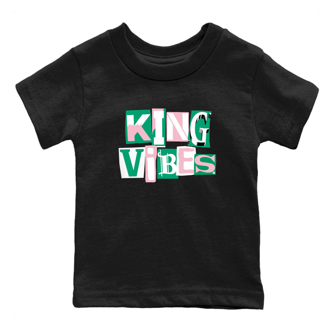 King Vibes snkmatch Tees Kids - Dunk Medium Soft Pink Malachite