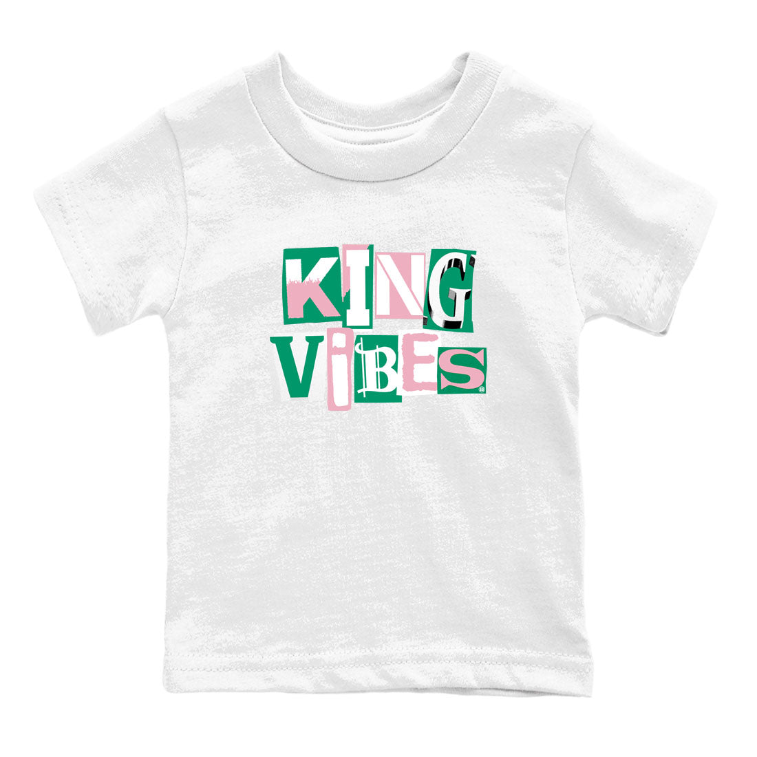 King Vibes snkmatch Tees Kids - Dunk Medium Soft Pink Malachite