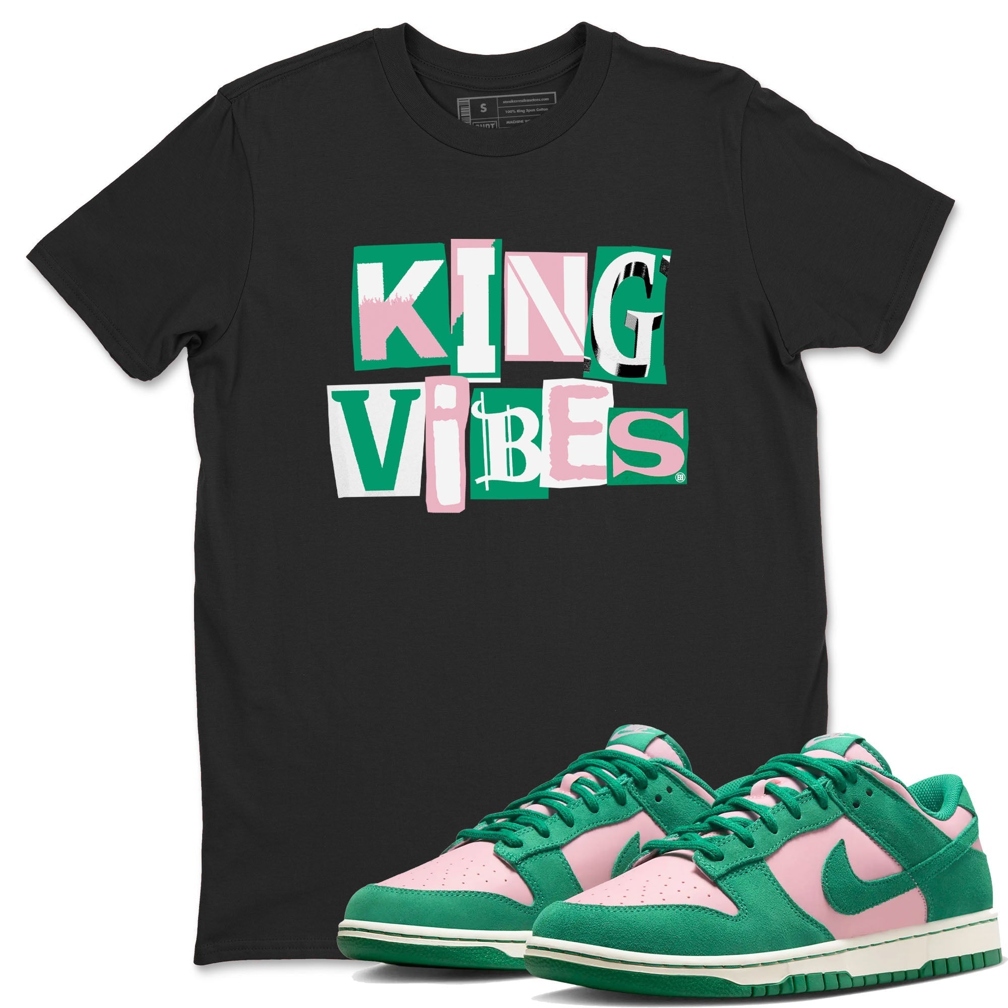 King Vibes snkmatch Tees - Dunk Medium Soft Pink Malachite