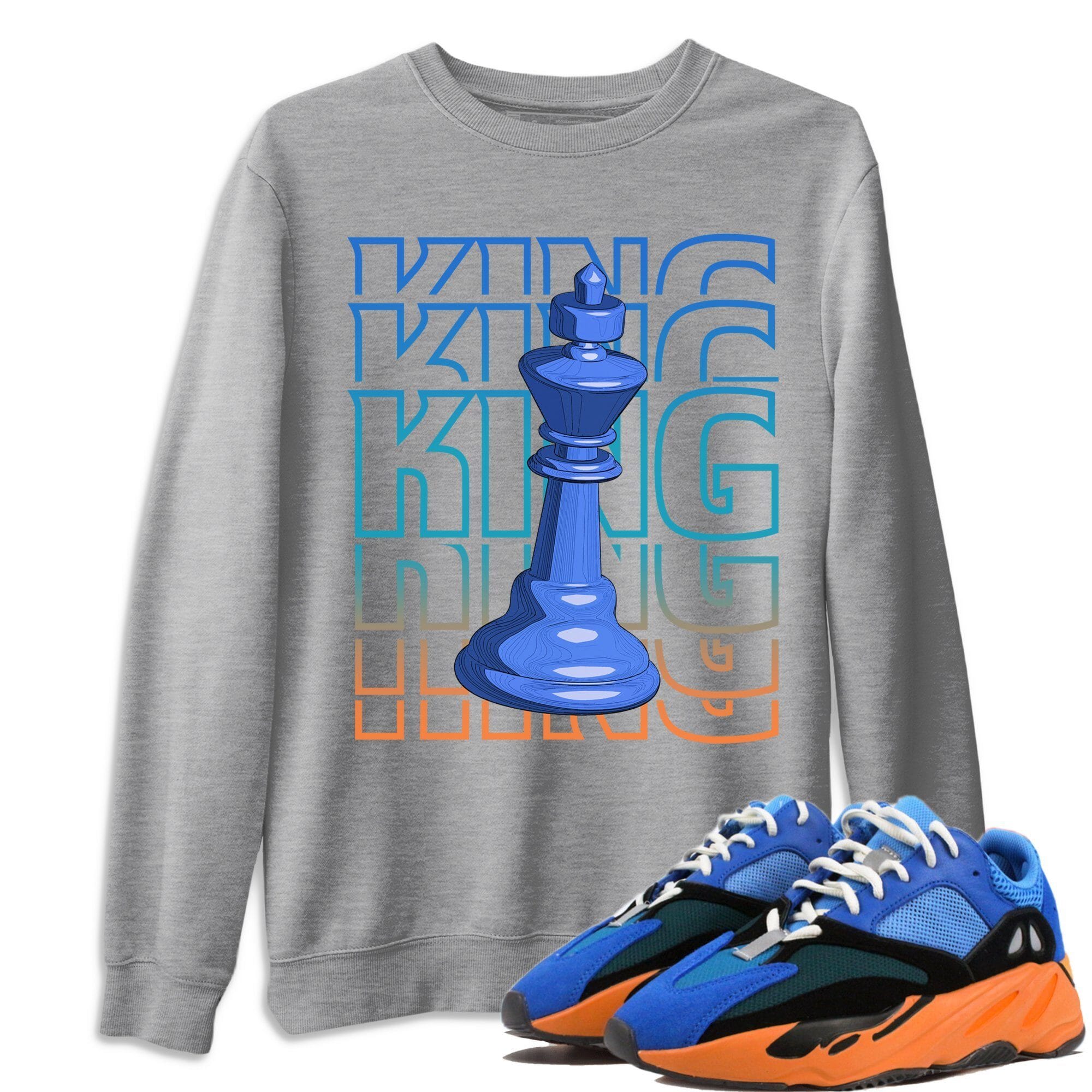 King Unisex Tops - Yeezy 700 Bright Blue
