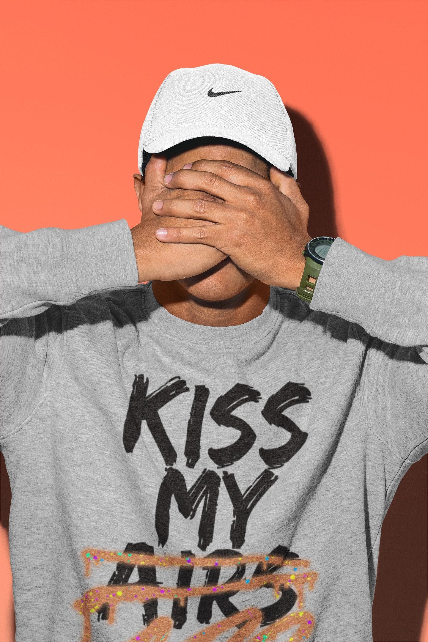 Kiss My Ass Unisex Tops - Air Jordan 1 Brushstroke