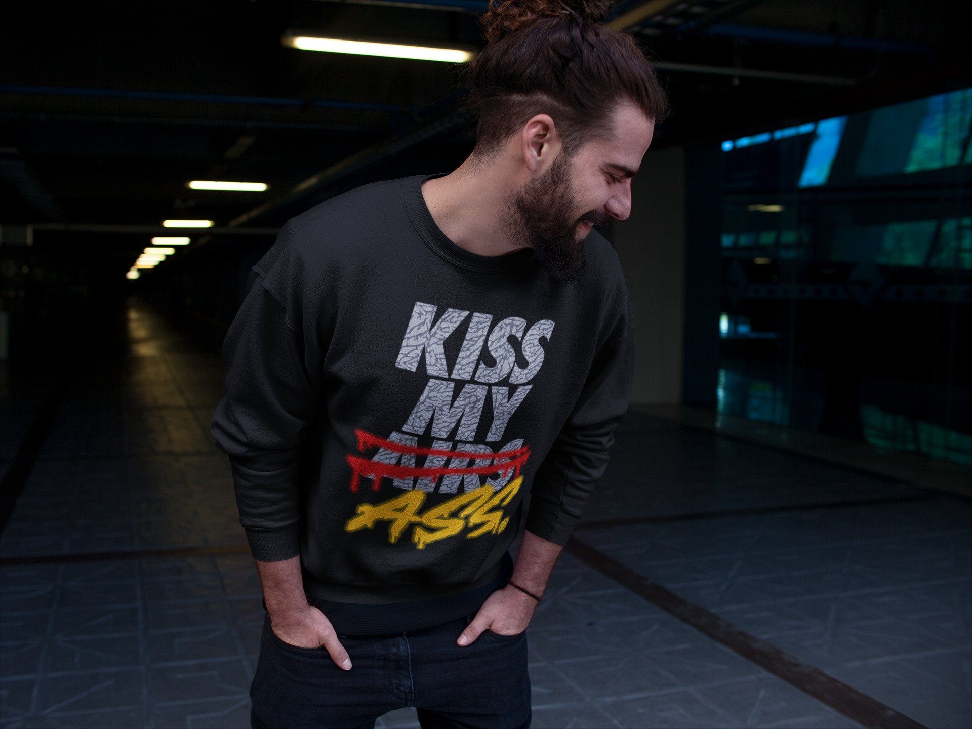 Kiss My Ass Unisex Tops - Air Jordan 3 Cool Grey