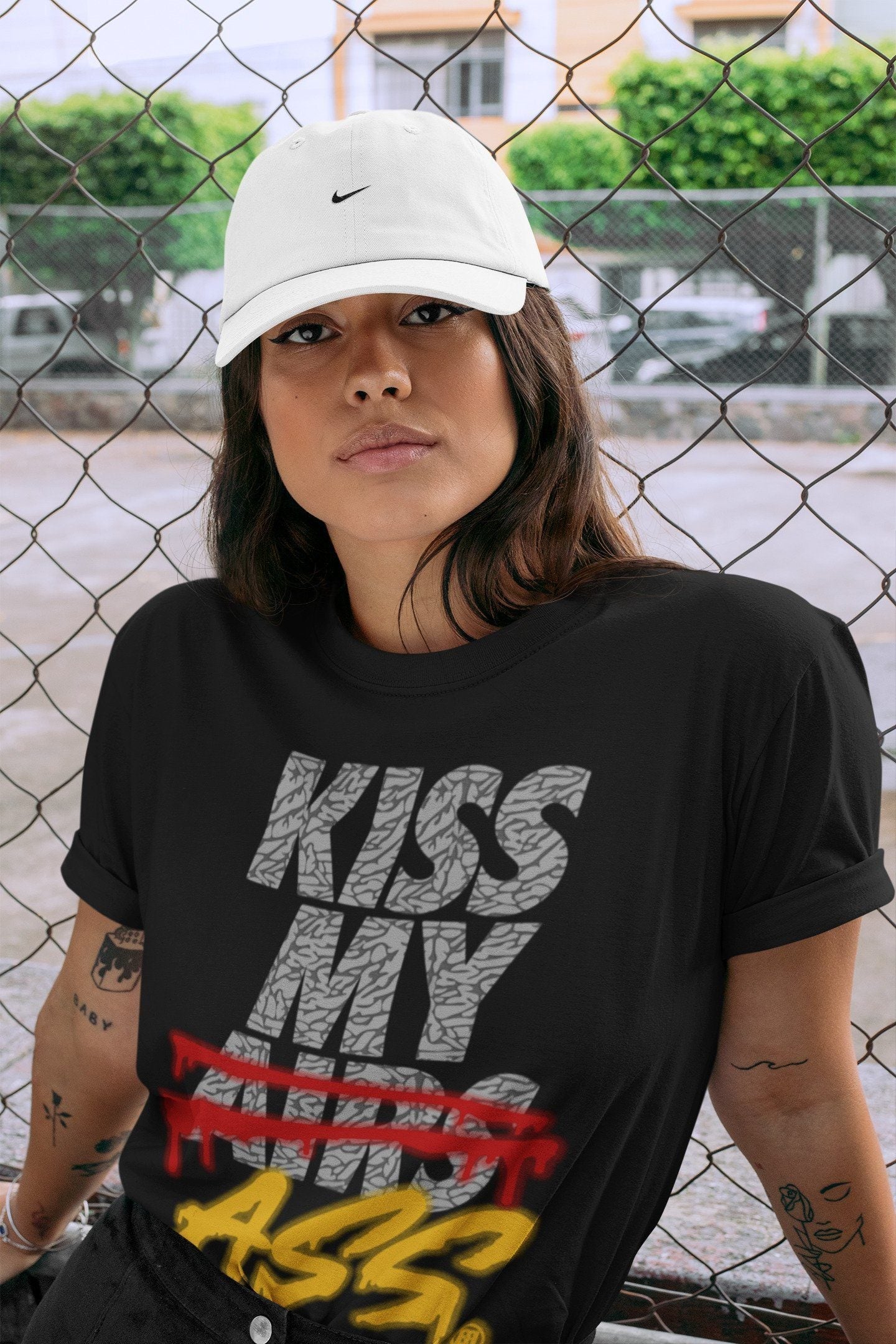 Kiss My Ass Unisex Tops - Air Jordan 3 Cool Grey