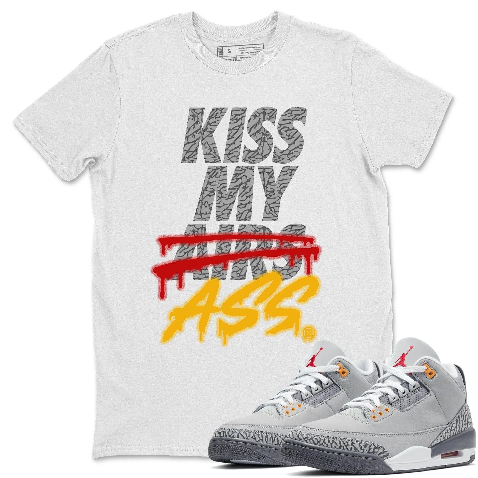 Kiss My Ass Unisex Tops - Air Jordan 3 Cool Grey
