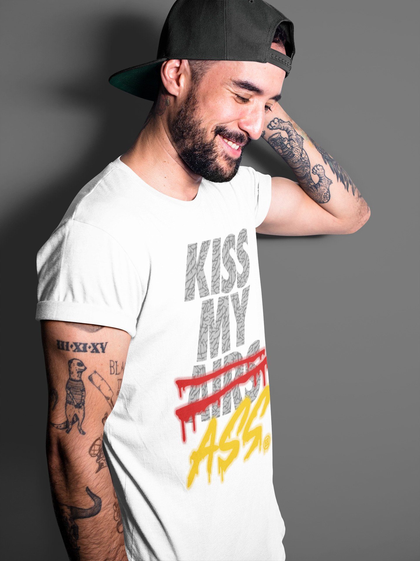 Kiss My Ass Unisex Tops - Air Jordan 3 Cool Grey