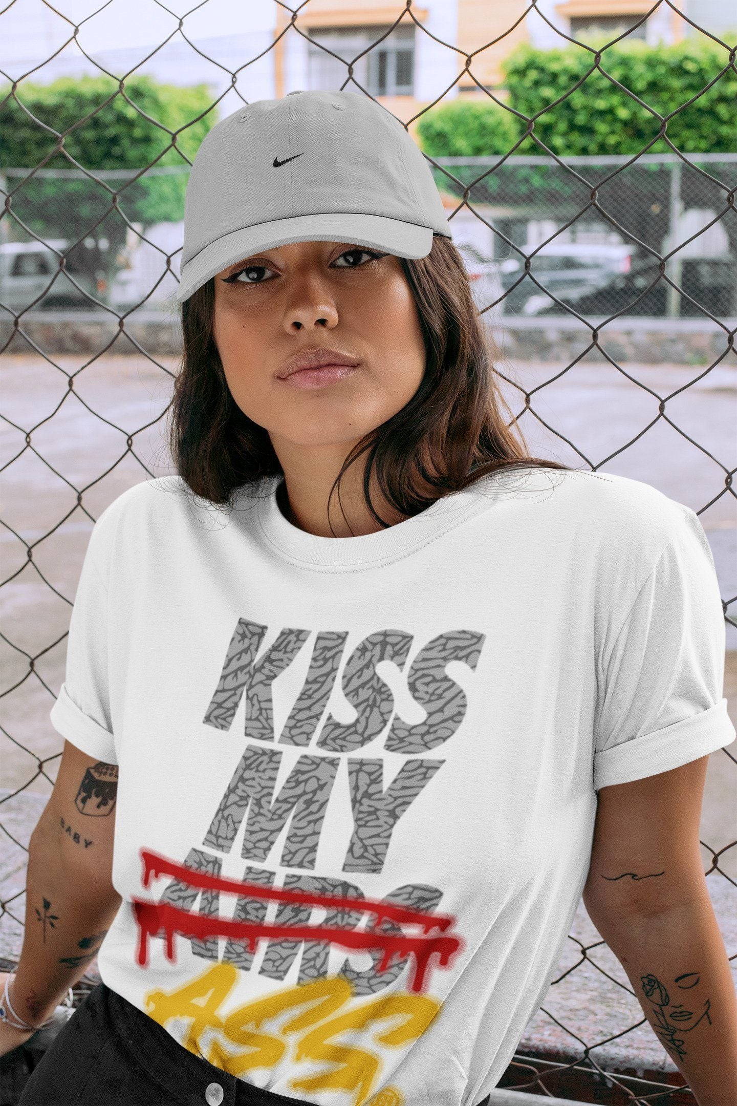 Kiss My Ass Unisex Tops - Air Jordan 3 Cool Grey