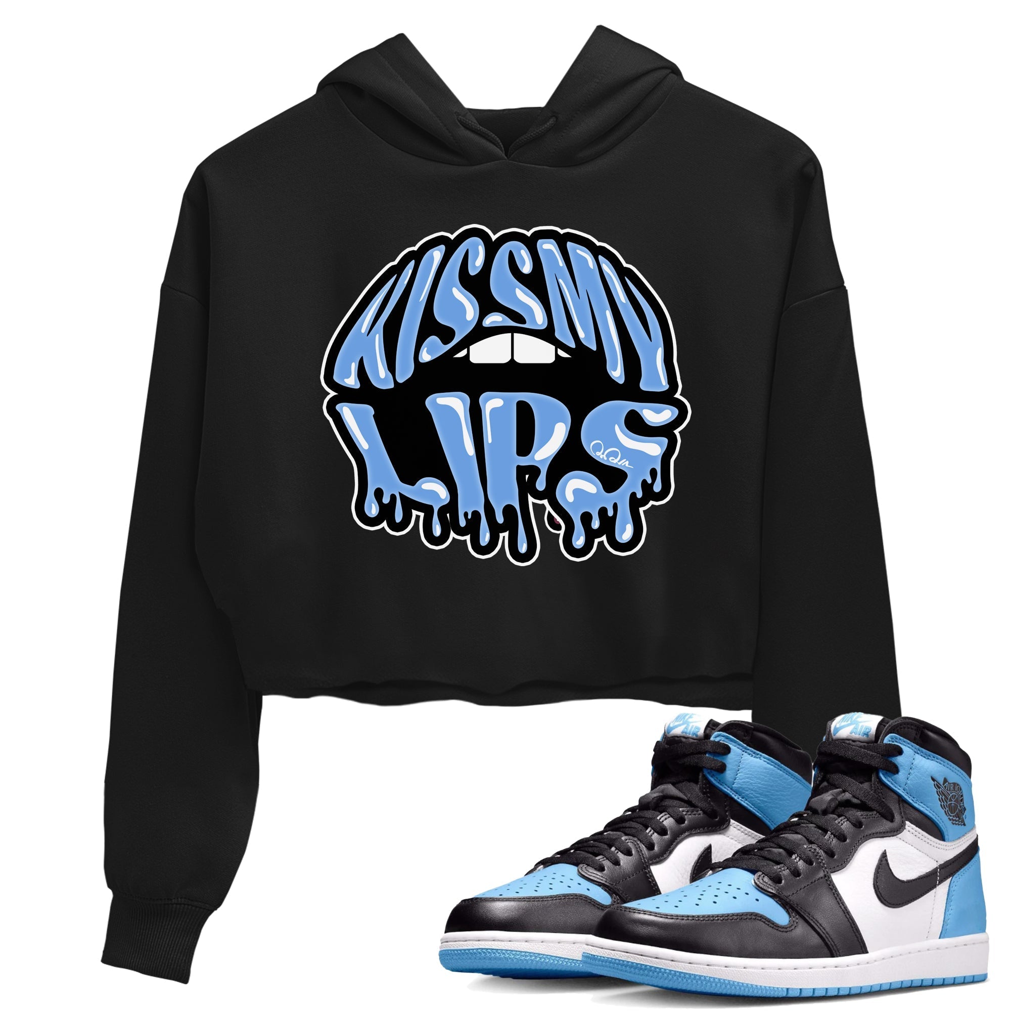 Kiss My Lips Women's Tops - Air Jordan 1 UNC Toe