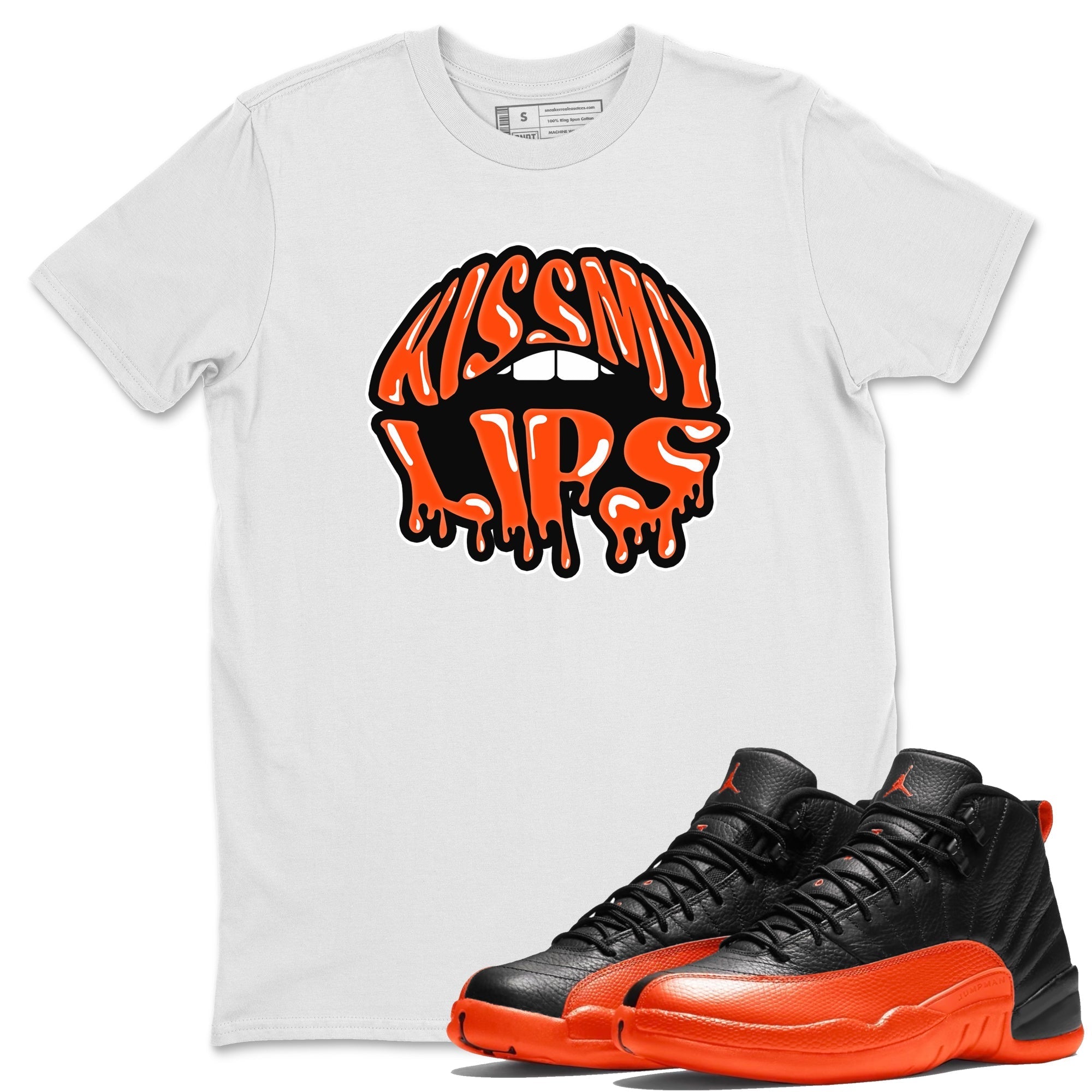 Kiss My Lips Unisex Tops - Air Jordan 12 Brilliant Orange