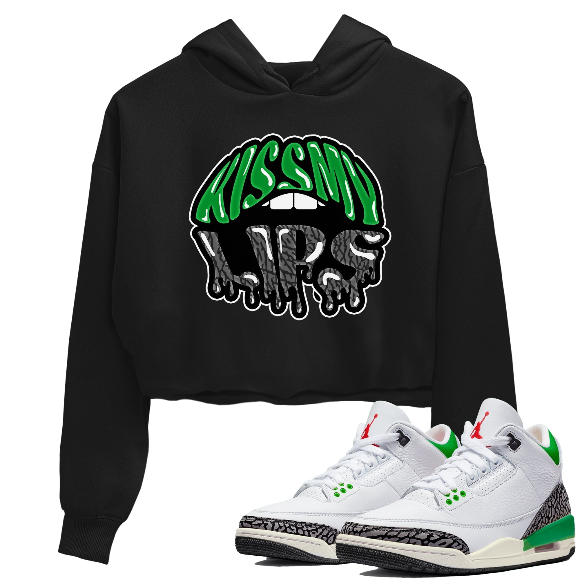 Kiss My Lips Women's Tops - Air Jordan 3 Lucky Green
