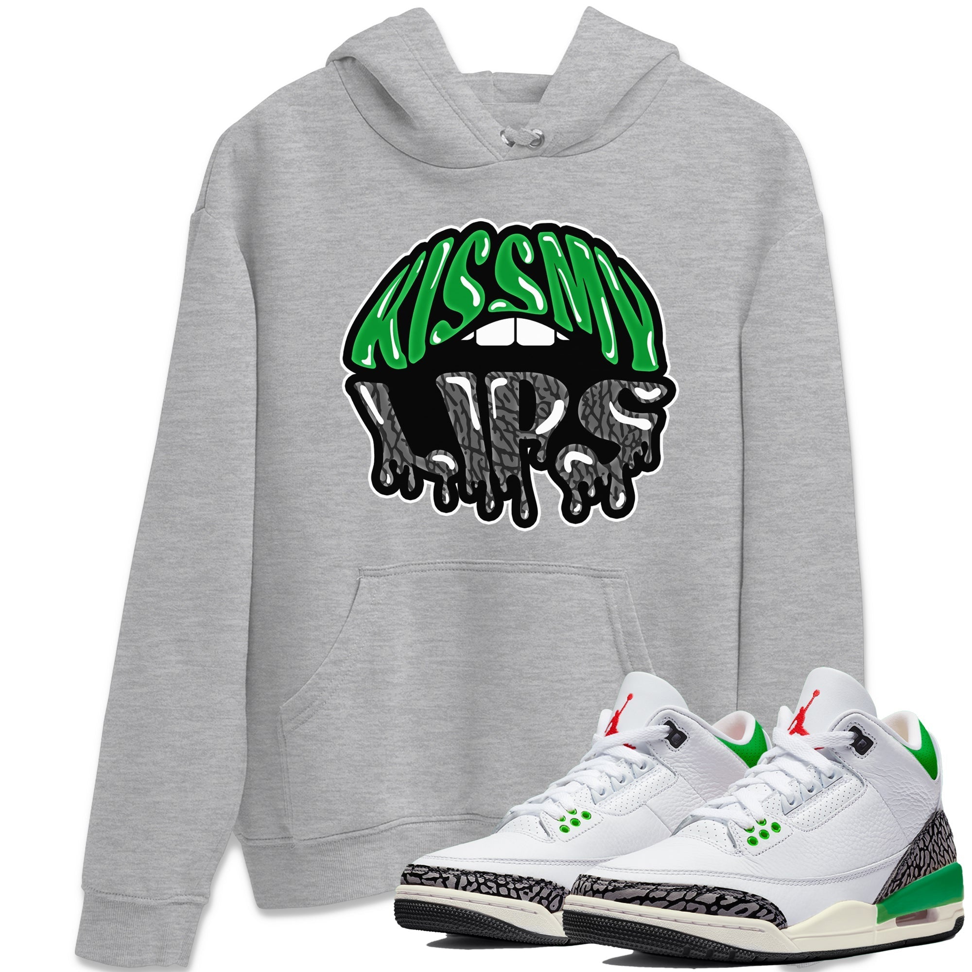 Kiss My Lips Unisex Tops - Air Jordan 3 Lucky Green