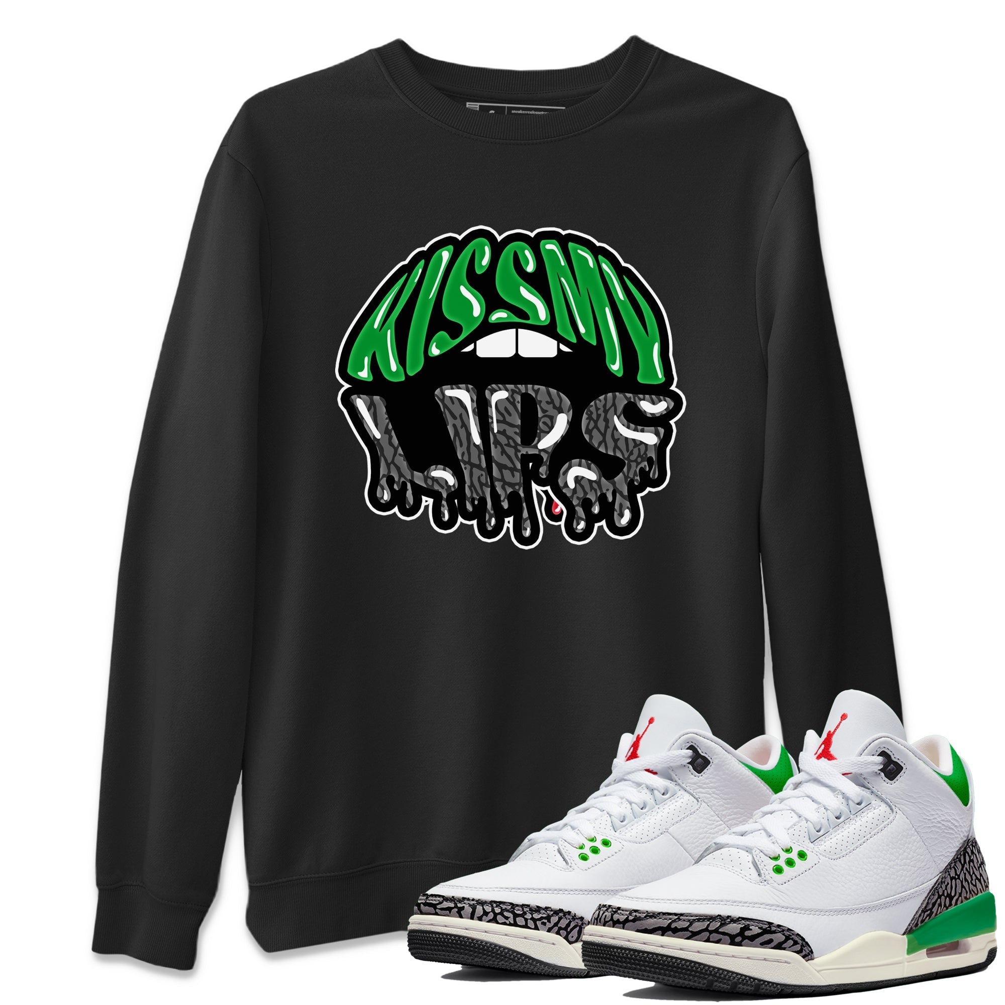 Kiss My Lips Unisex Tops - Air Jordan 3 Lucky Green