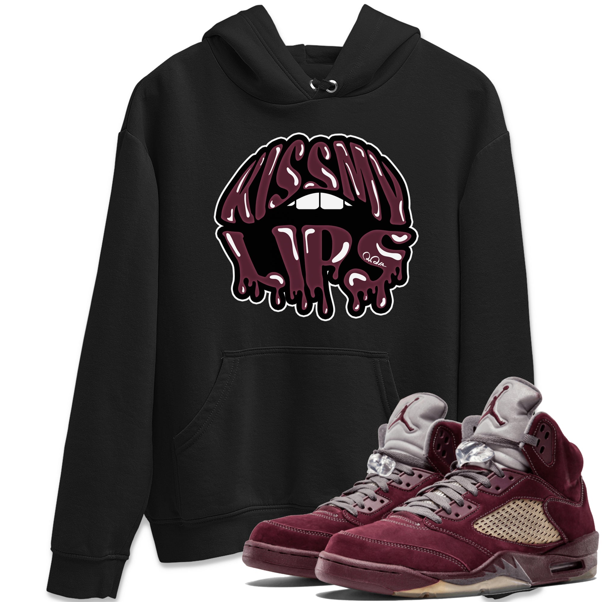 Kiss My Lips Unisex Tops - Air Jordan 5 Burgundy