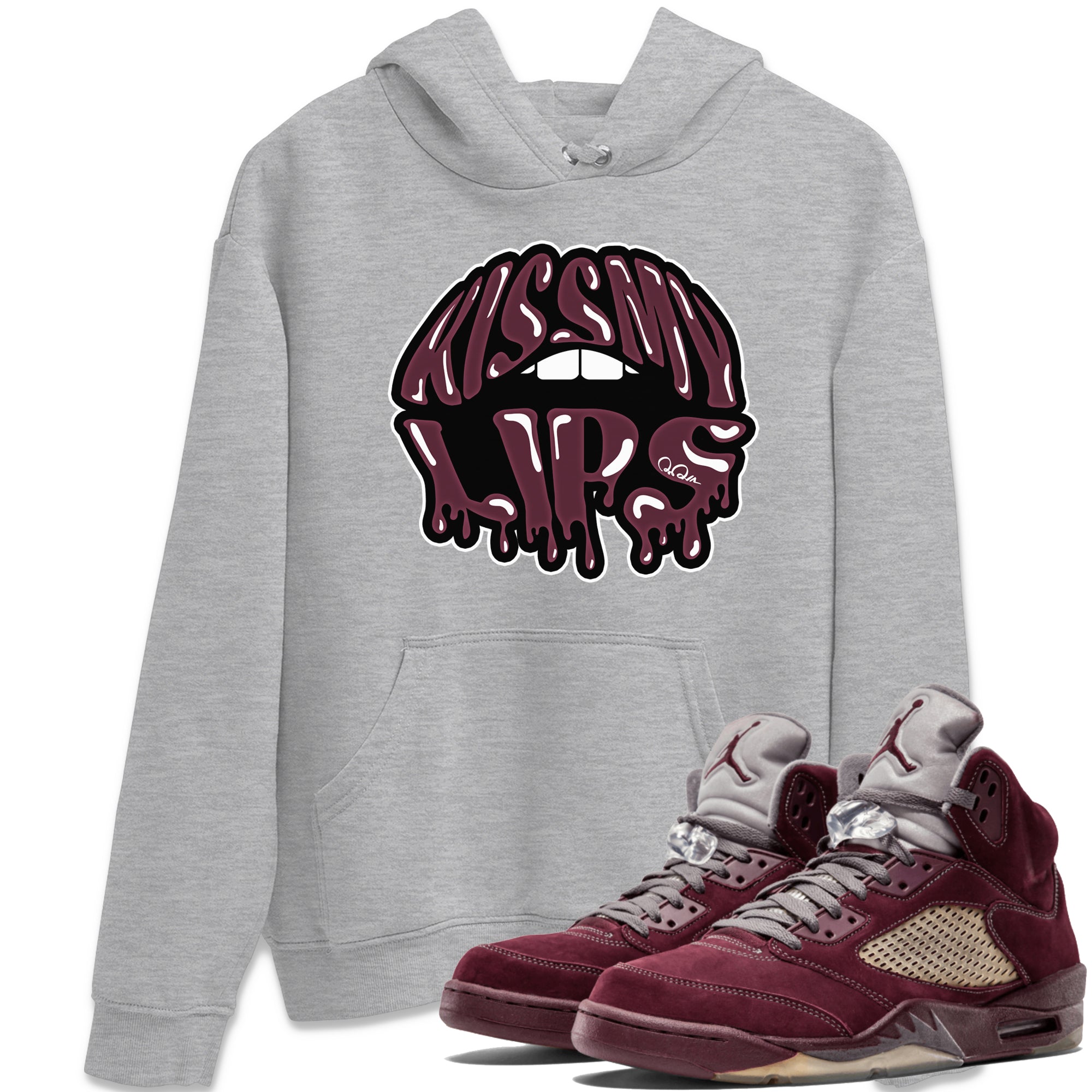 Kiss My Lips Unisex Tops - Air Jordan 5 Burgundy