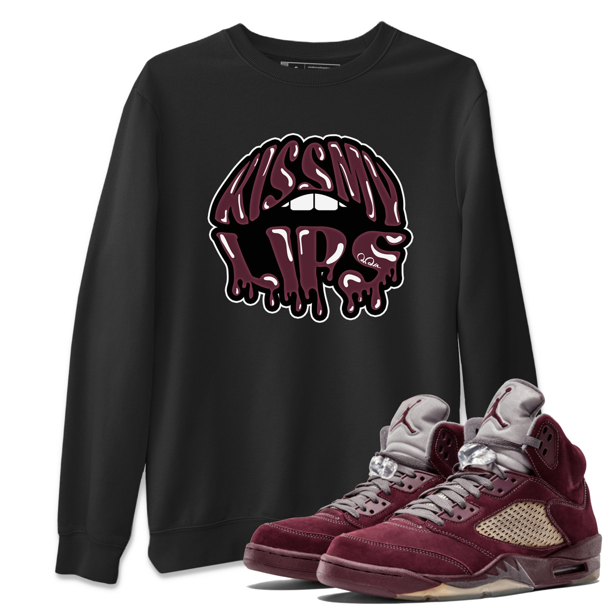 Kiss My Lips Unisex Tops - Air Jordan 5 Burgundy