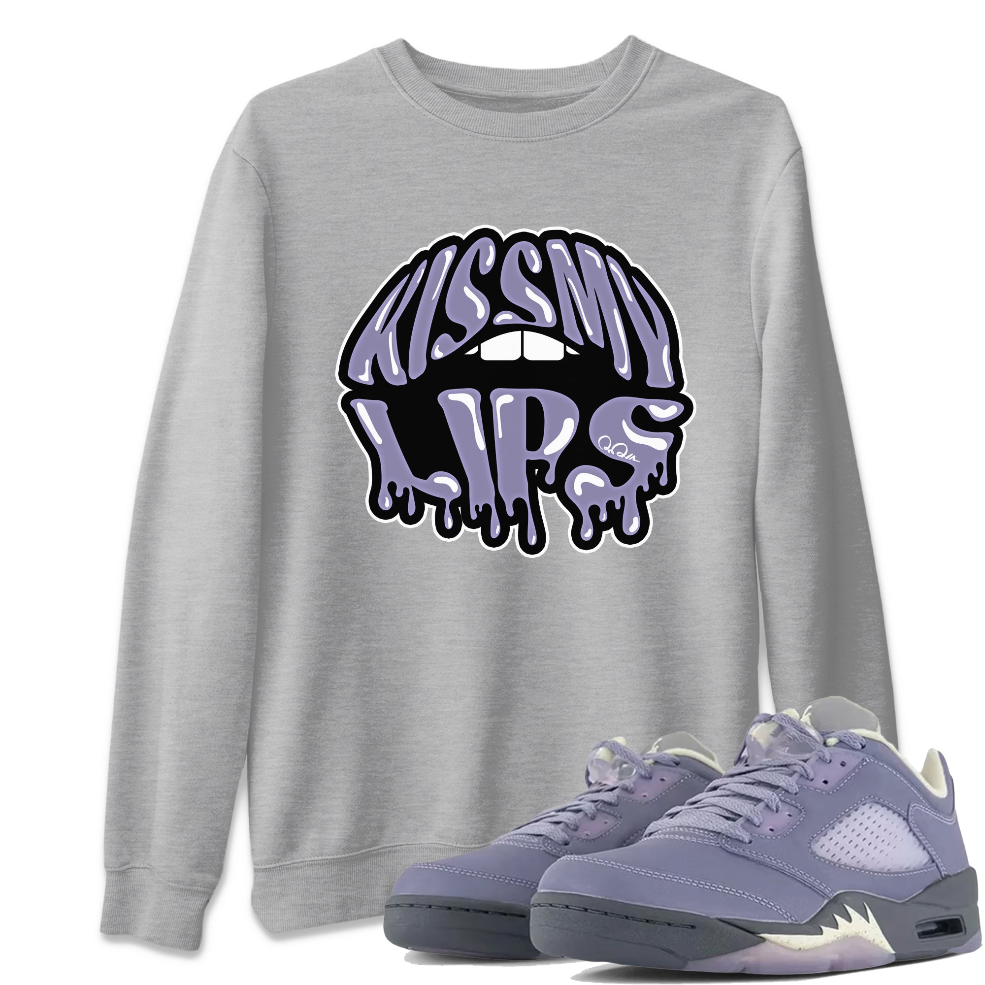 Kiss My Lips Unisex Tops - Air Jordan 5 Indigo Haze