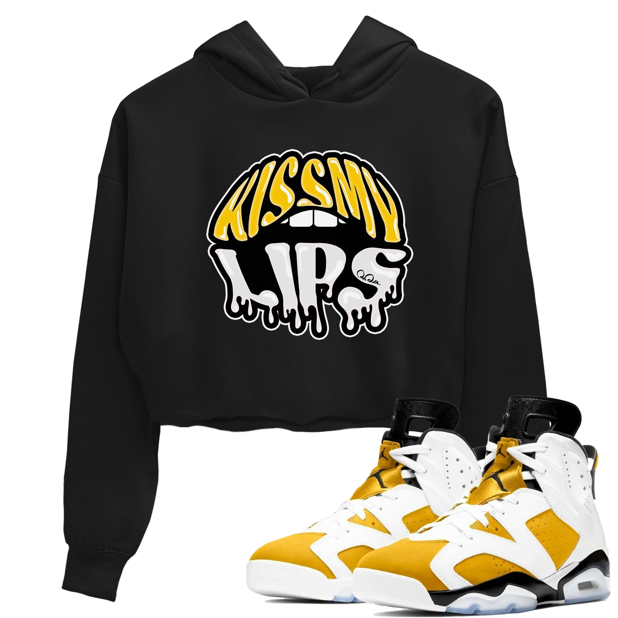 Kiss My Lips snkmatch Women's Top - Air Jordan 6 Yellow Ochre