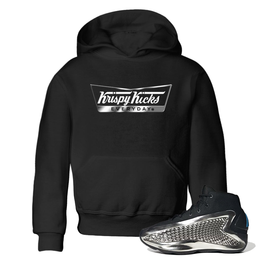 Krispy Kicks snkmatch Tees Kids - AE 1 Silver Metallic