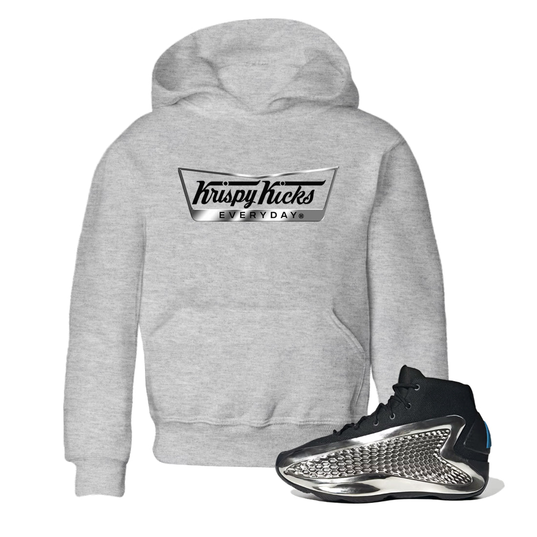 Krispy Kicks snkmatch Tees Kids - AE 1 Silver Metallic