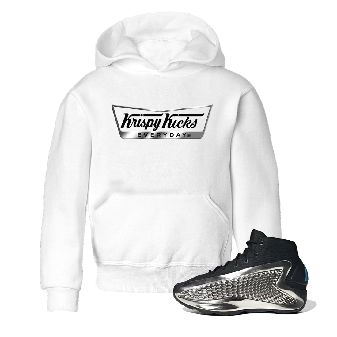 Krispy Kicks snkmatch Tees Kids - AE 1 Silver Metallic