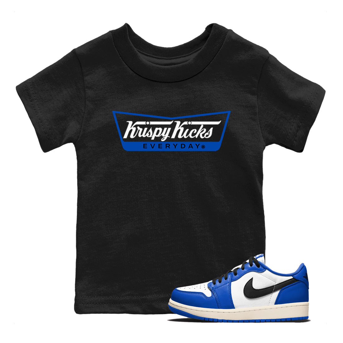 Krispy Kicks snkmatch Tees Kids - Air Jordan 1 Game Royal
