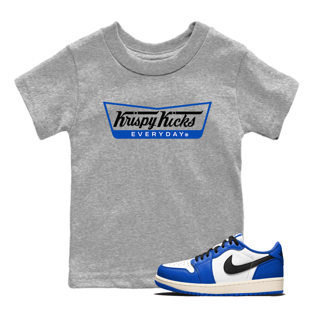 Krispy Kicks snkmatch Tees Kids - Air Jordan 1 Game Royal