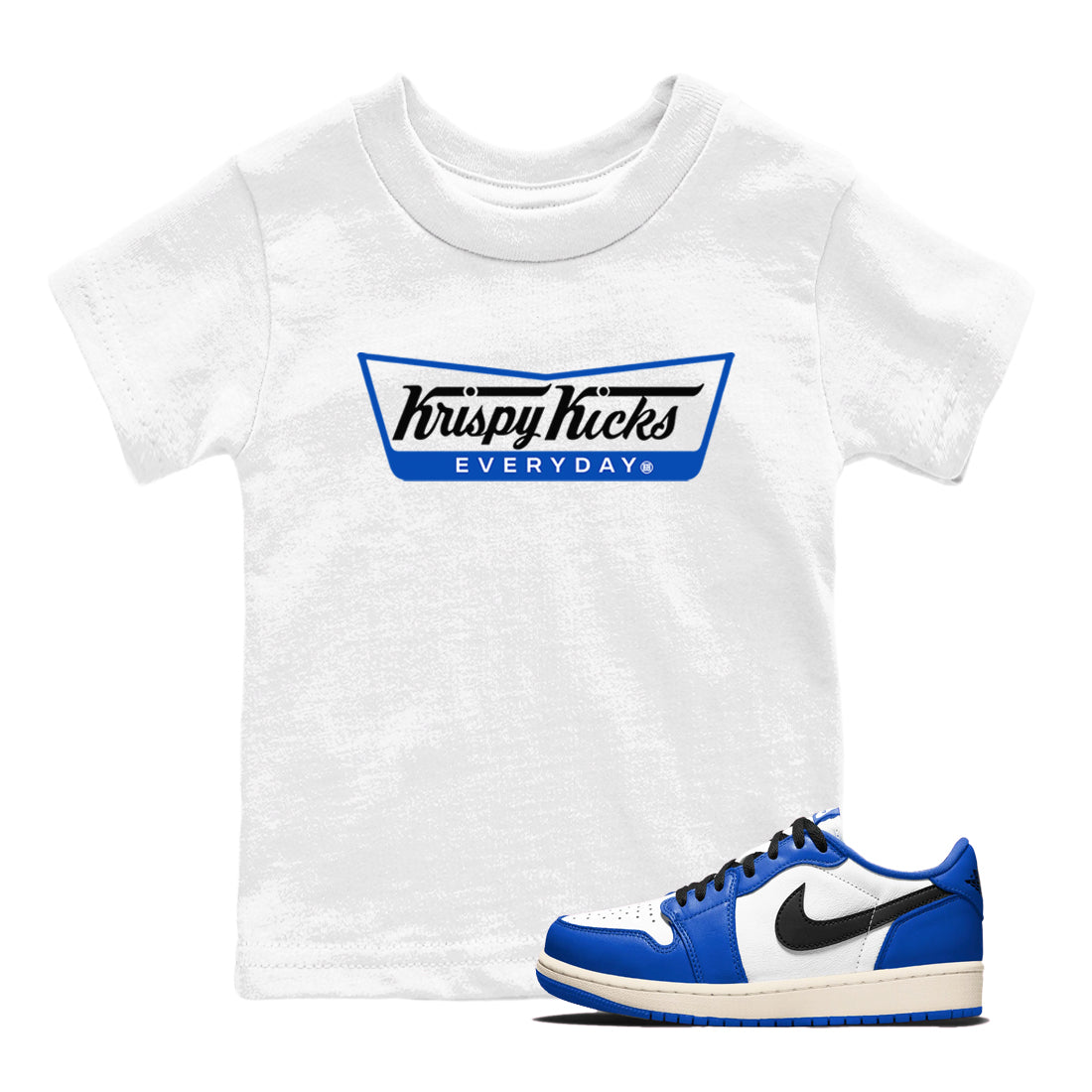 Krispy Kicks snkmatch Tees Kids - Air Jordan 1 Game Royal
