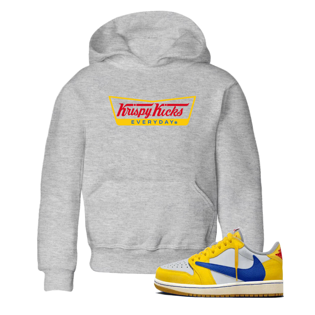 Krispy Kicks snkmatch Tees Kids - Air Jordan 1 Travis Scott Canary