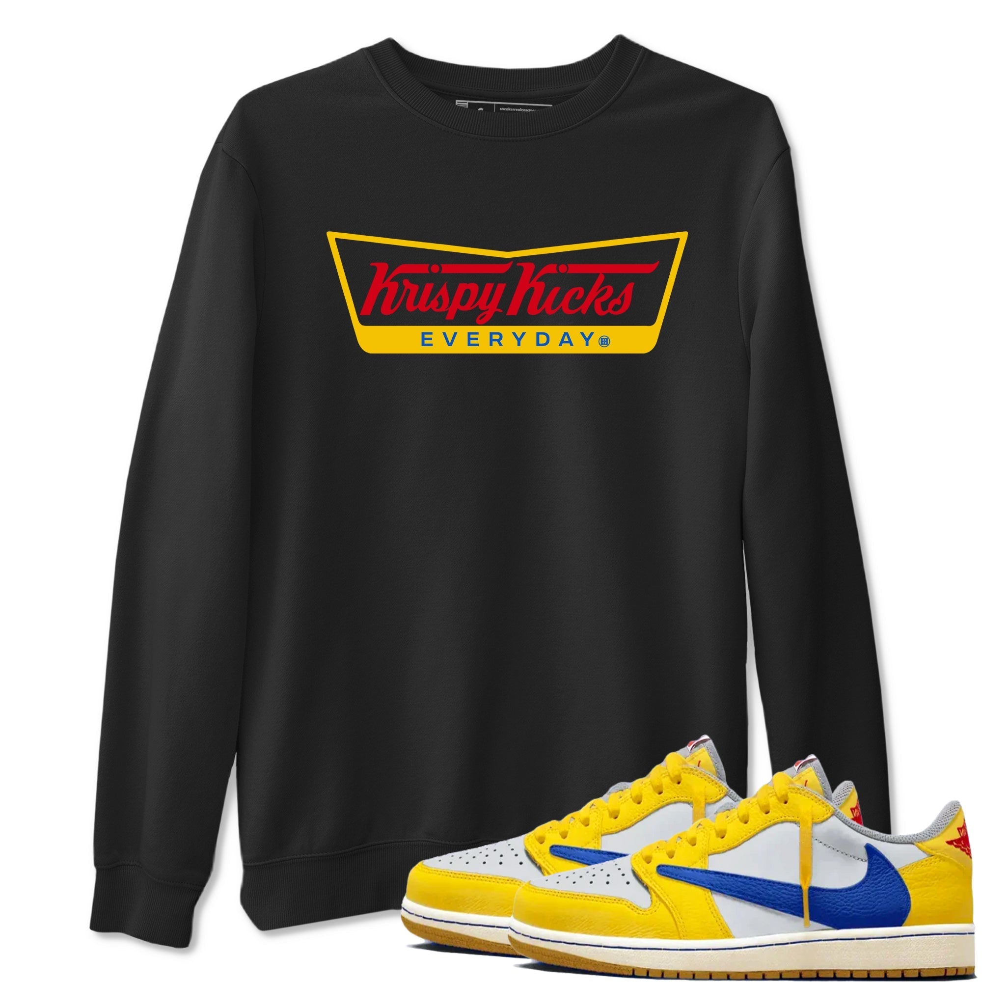 Krispy Kicks snkmatch Tees - Air Jordan 1 Travis Scott Canary