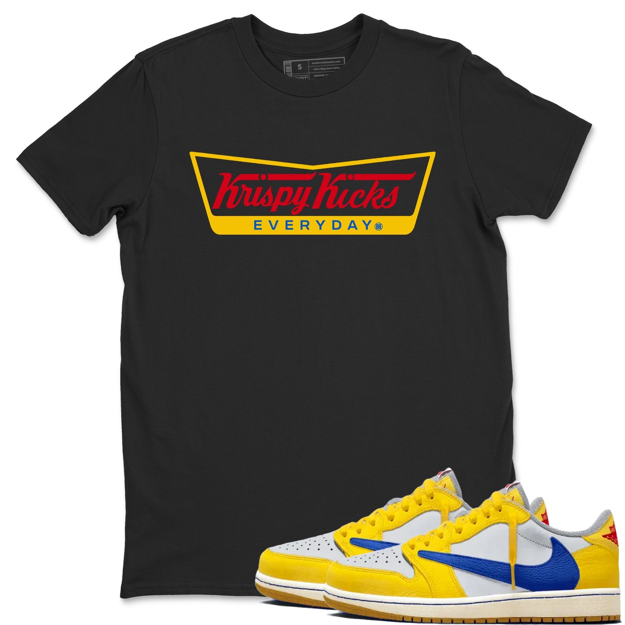 Krispy Kicks snkmatch Tees - Air Jordan 1 Travis Scott Canary