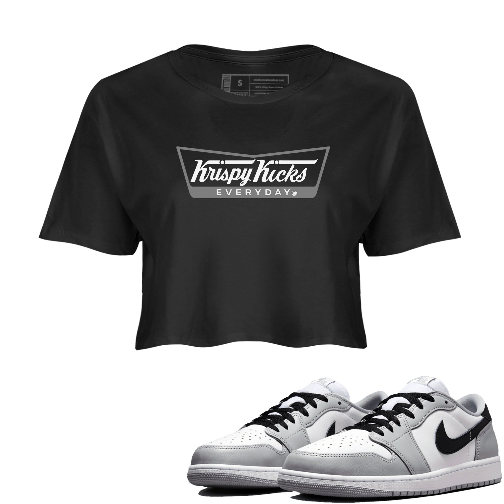 Krispy Kicks snkmatch Women's Top - Air Jordan 1 Wolf Grey