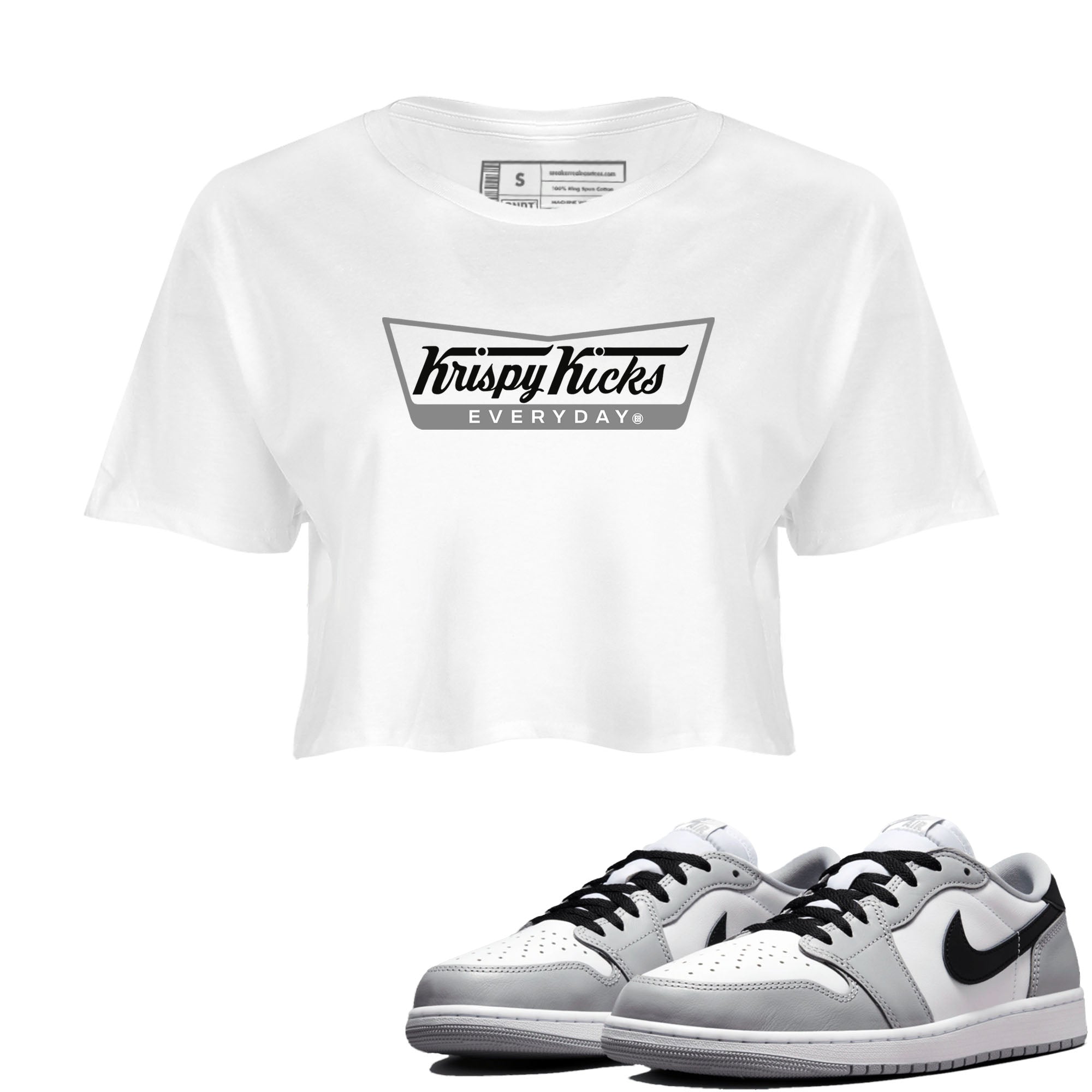 Krispy Kicks snkmatch Women's Top - Air Jordan 1 Wolf Grey