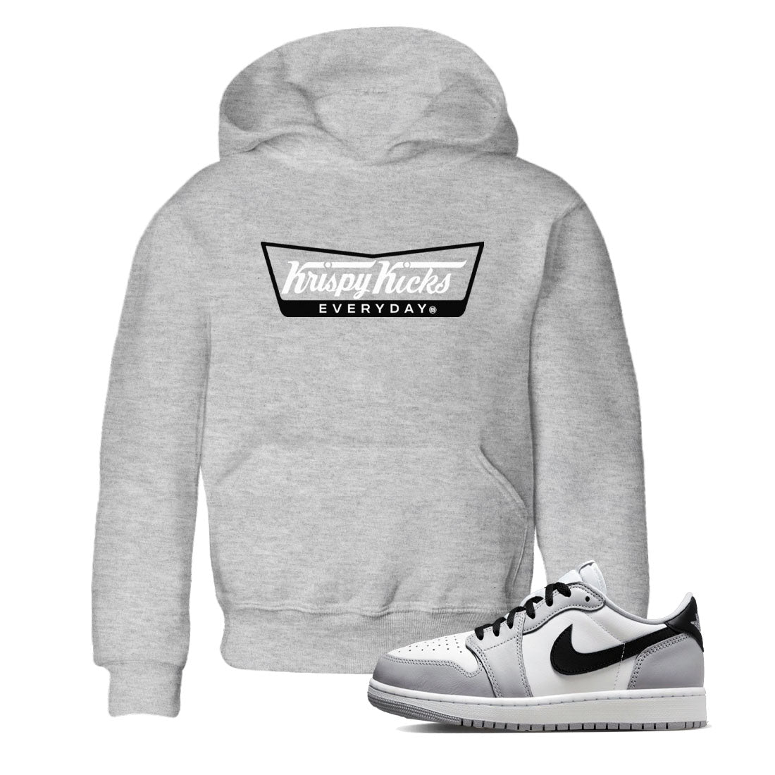 Krispy Kicks snkmatch Tees Kids - Air Jordan 1 Wolf Grey