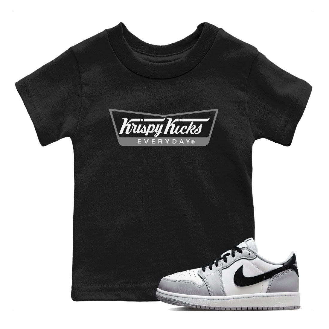 Krispy Kicks snkmatch Tees Kids - Air Jordan 1 Wolf Grey