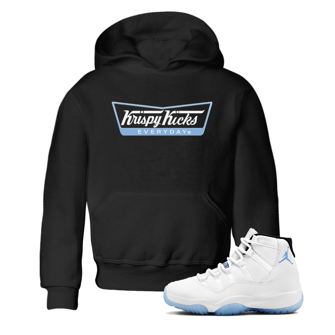 Krispy Kicks snkmatch Tees Kids - Air Jordan 11 Legend Blue