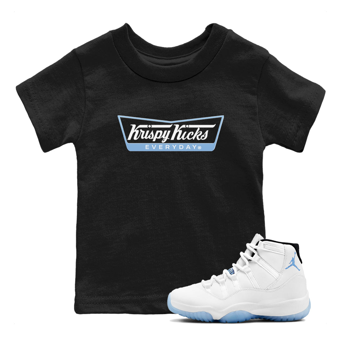 Krispy Kicks snkmatch Tees Kids - Air Jordan 11 Legend Blue