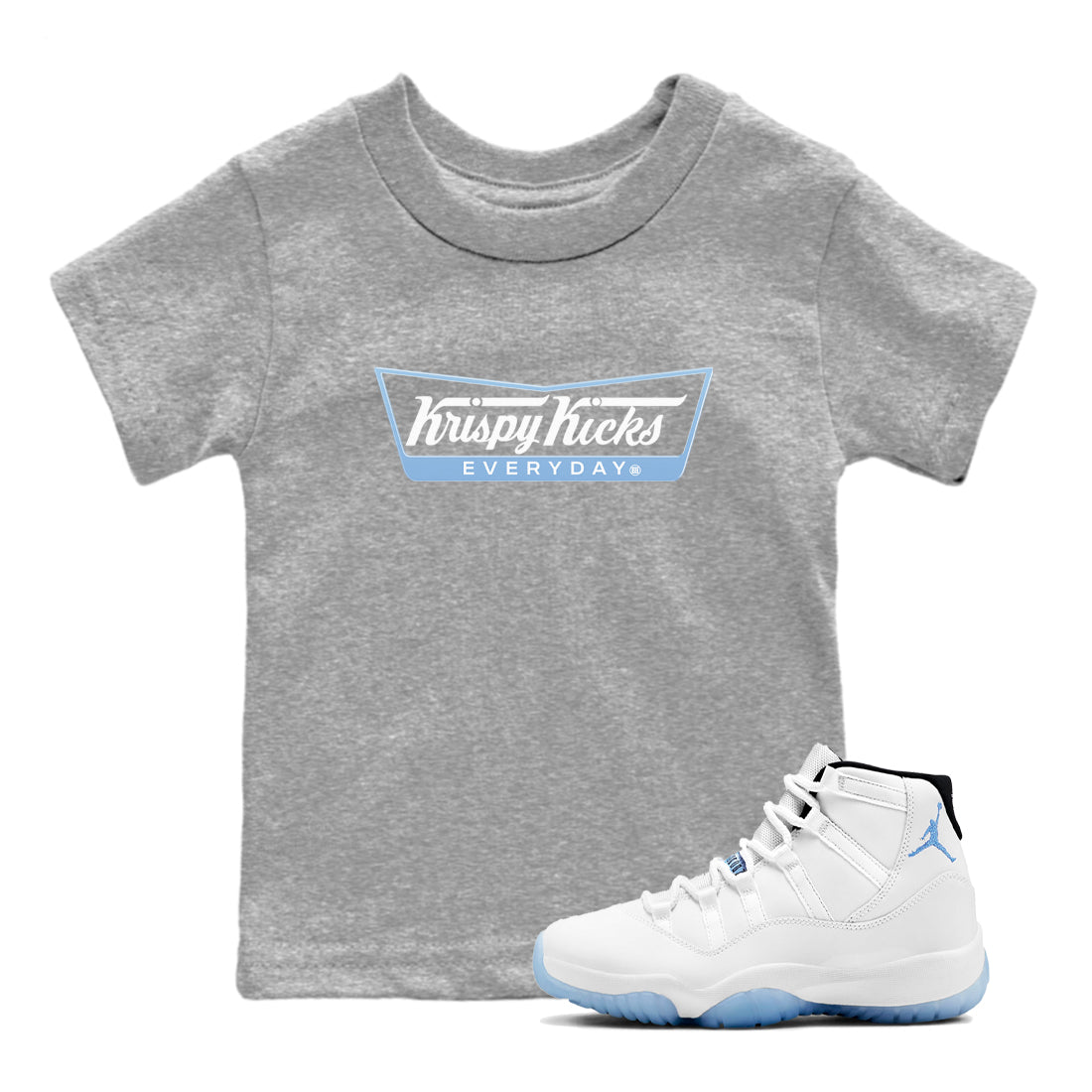 Krispy Kicks snkmatch Tees Kids - Air Jordan 11 Legend Blue