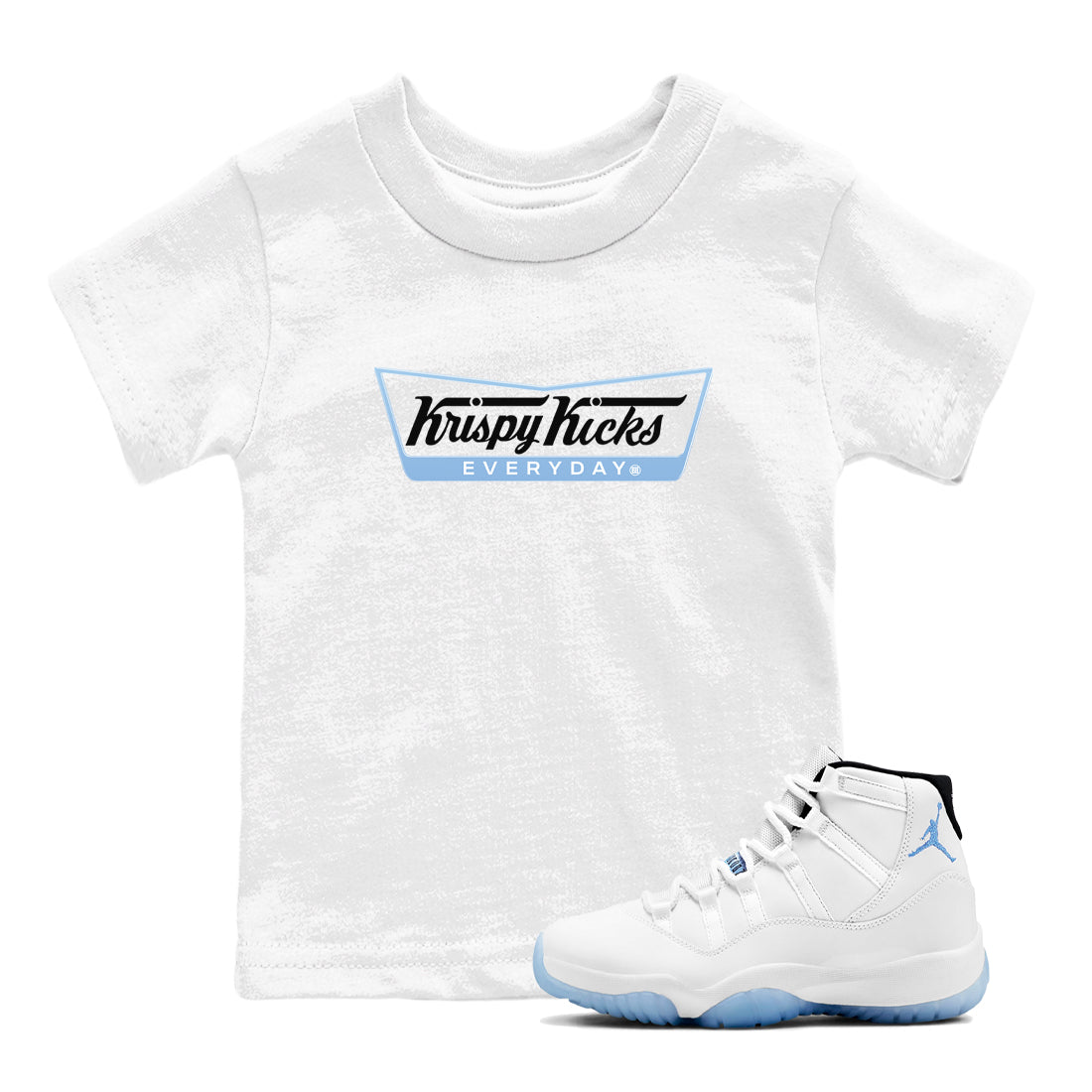 Krispy Kicks snkmatch Tees Kids - Air Jordan 11 Legend Blue