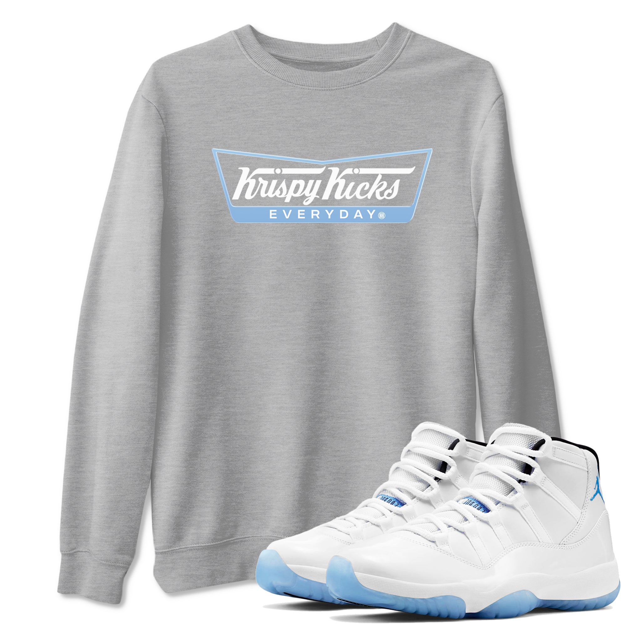 Krispy Kicks snkmatch Tees - Air Jordan 11 Legend Blue