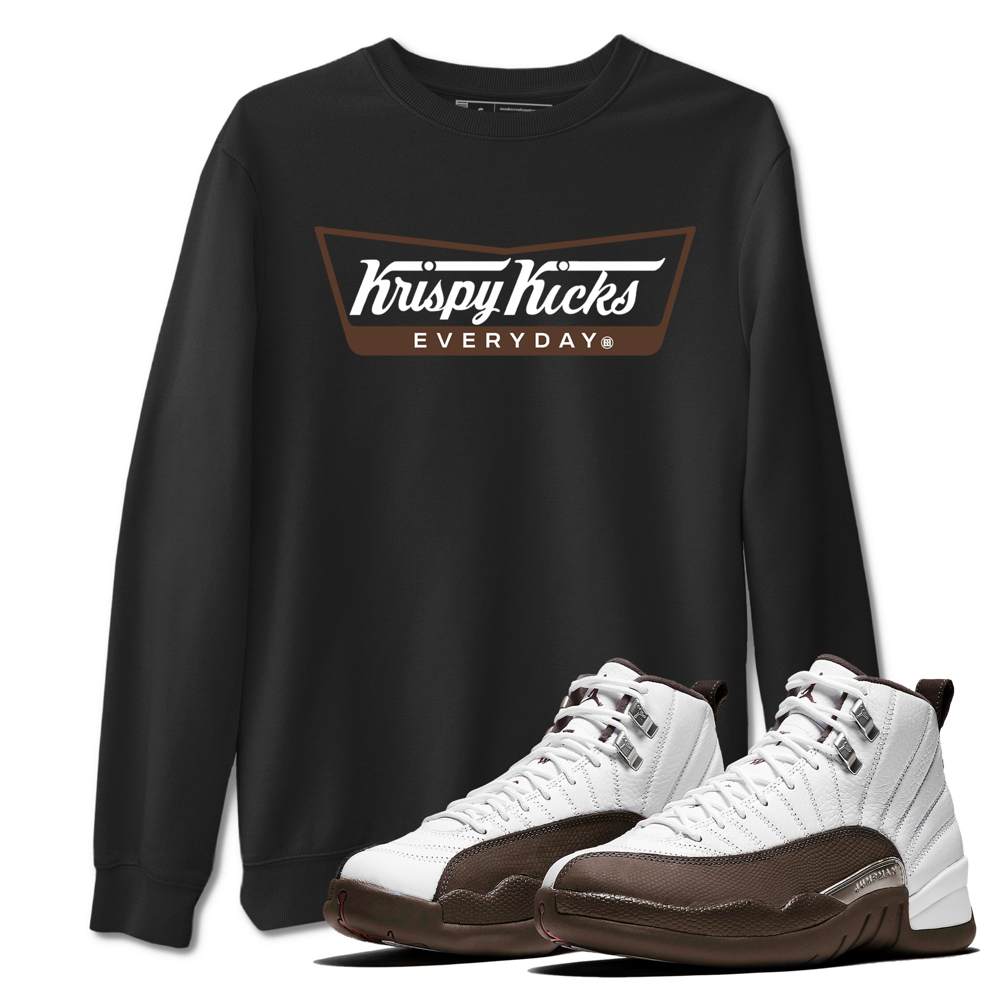 Krispy Kicks snkmatch Tees - Air Jordan 12 Baroque Brown