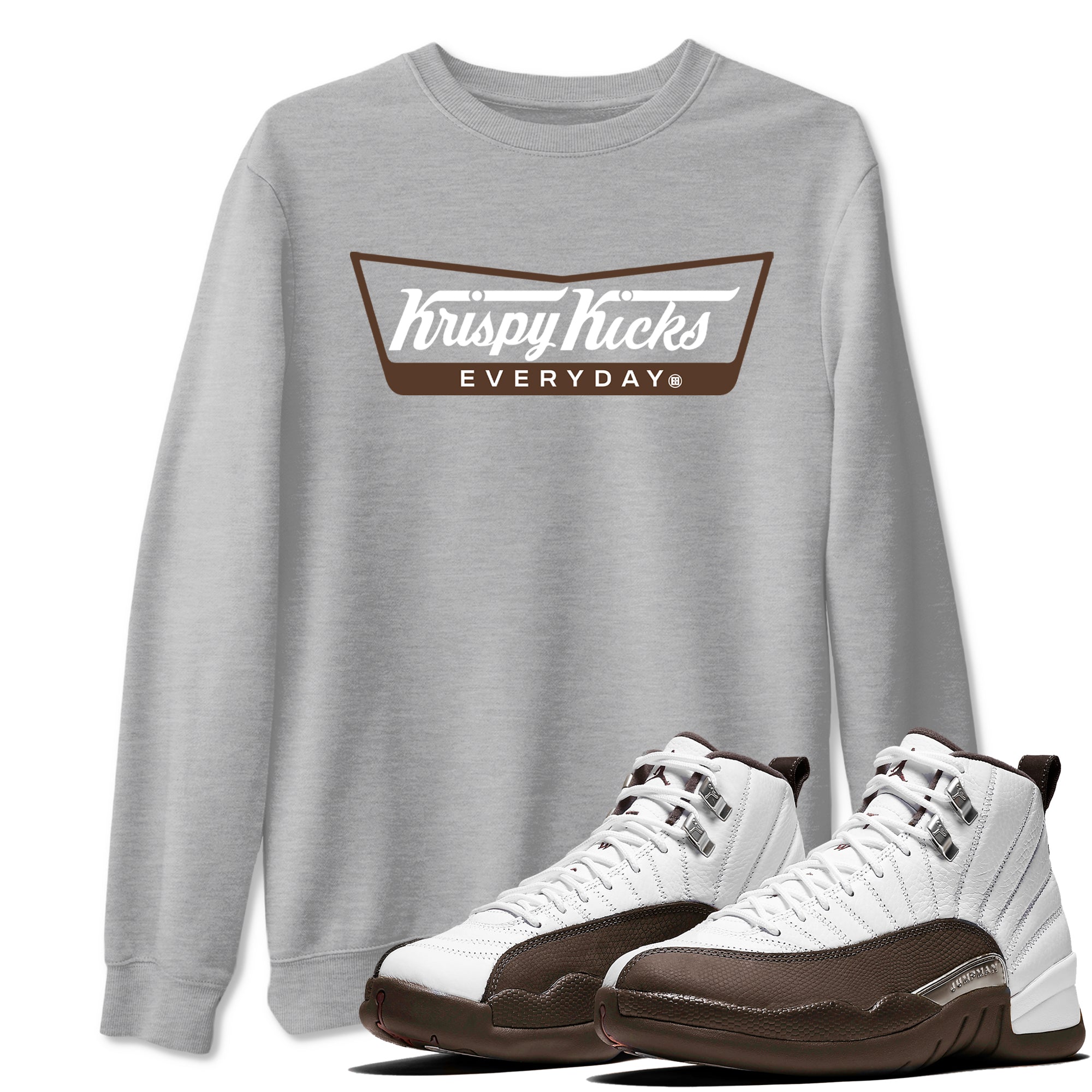 Krispy Kicks snkmatch Tees - Air Jordan 12 Baroque Brown