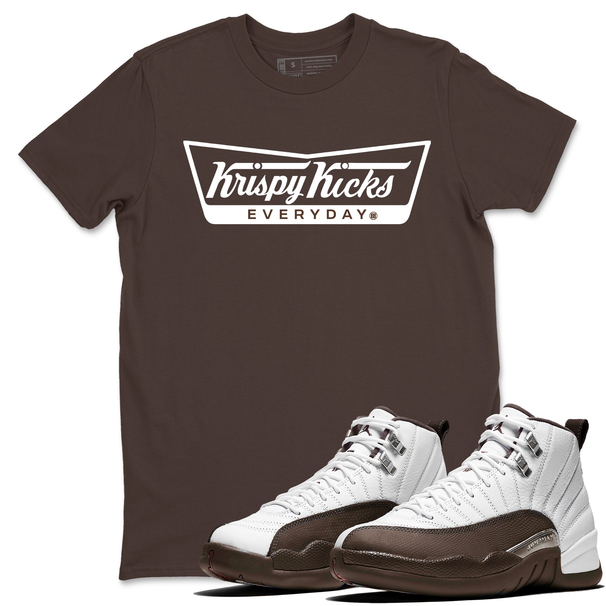 Krispy Kicks snkmatch Tees - Air Jordan 12 Baroque Brown