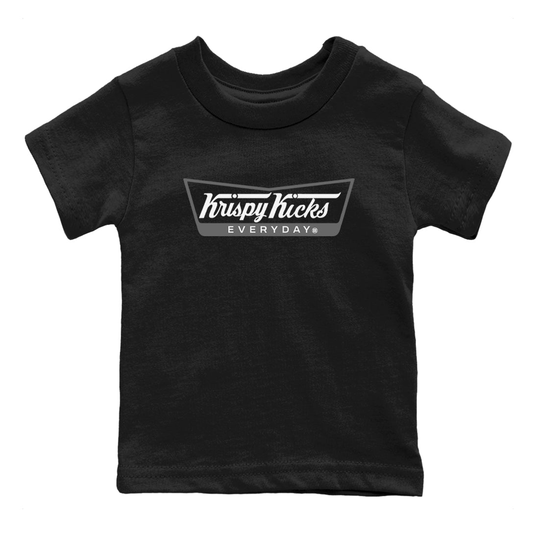 Krispy Kicks snkmatch Tees Kids - Air Jordan 12 Black Wolf Grey