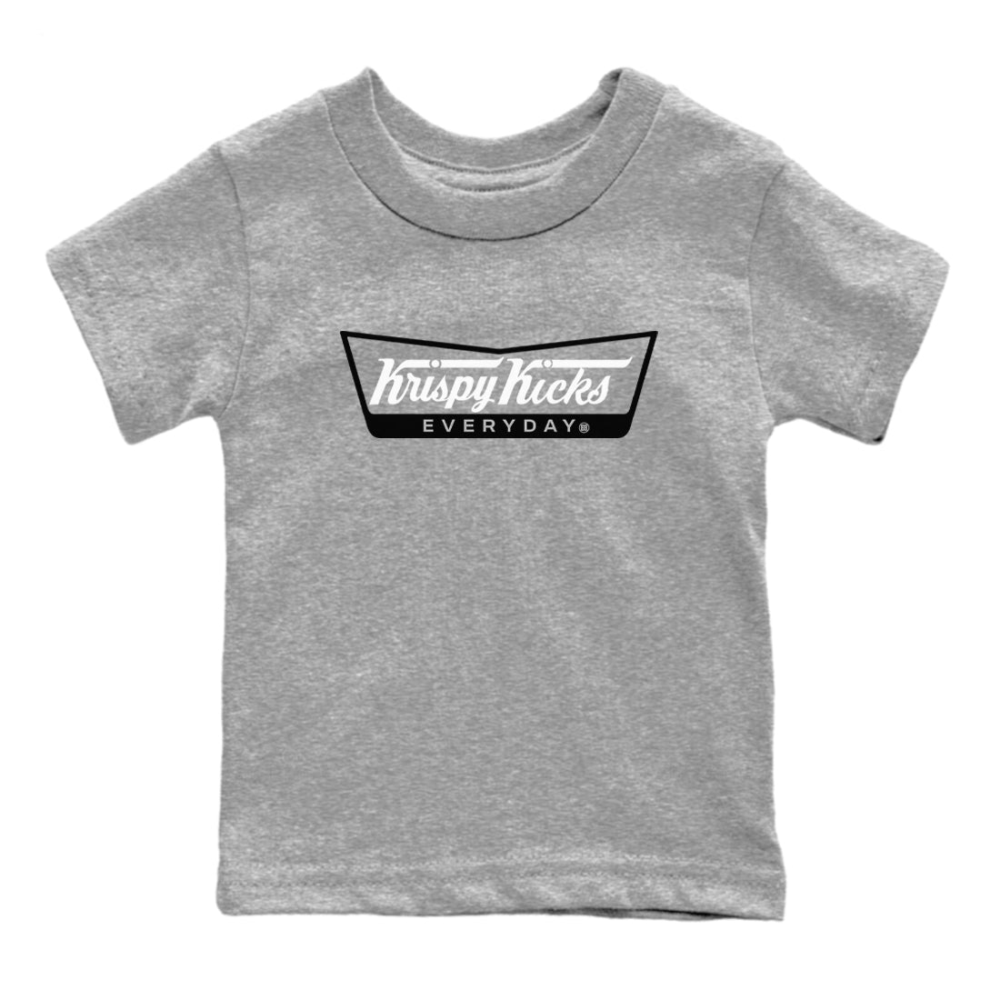 Krispy Kicks snkmatch Tees Kids - Air Jordan 12 Black Wolf Grey