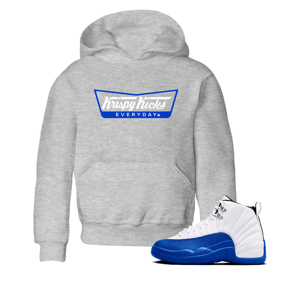 Krispy Kicks snkmatch Tees Kids - Air Jordan 12 Blueberry
