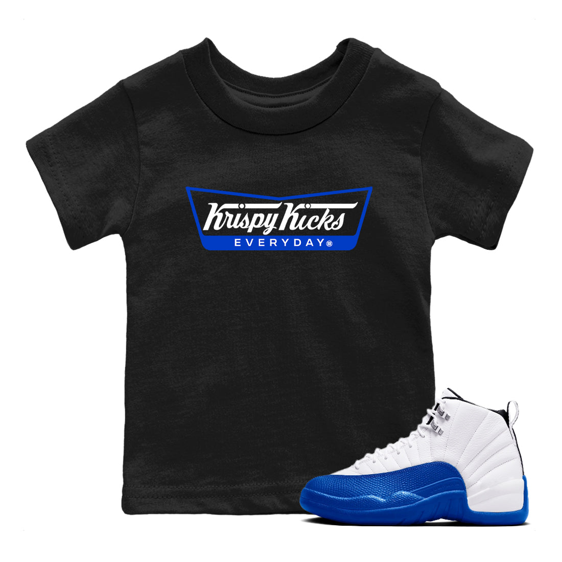 Krispy Kicks snkmatch Tees Kids - Air Jordan 12 Blueberry