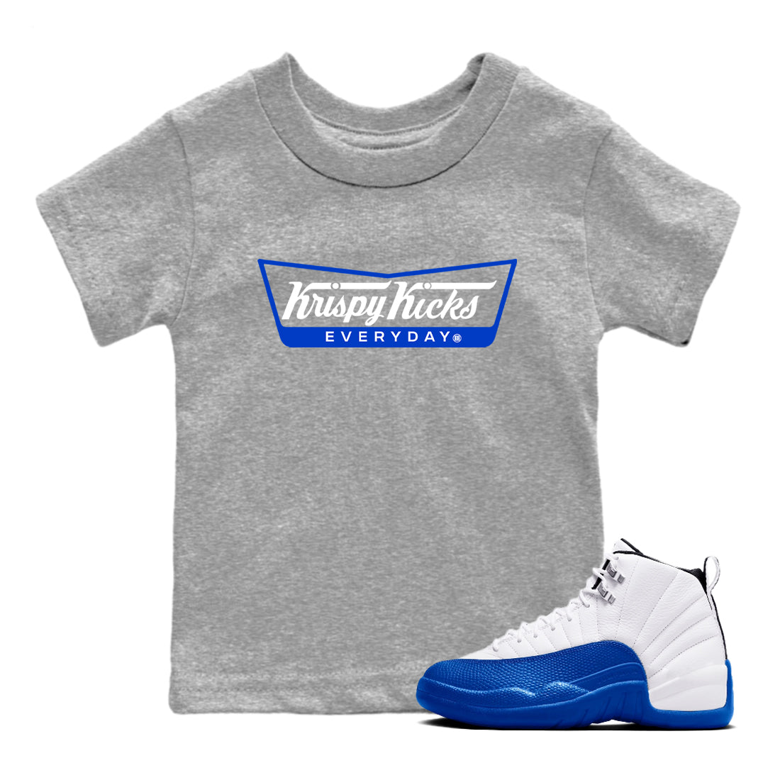 Krispy Kicks snkmatch Tees Kids - Air Jordan 12 Blueberry