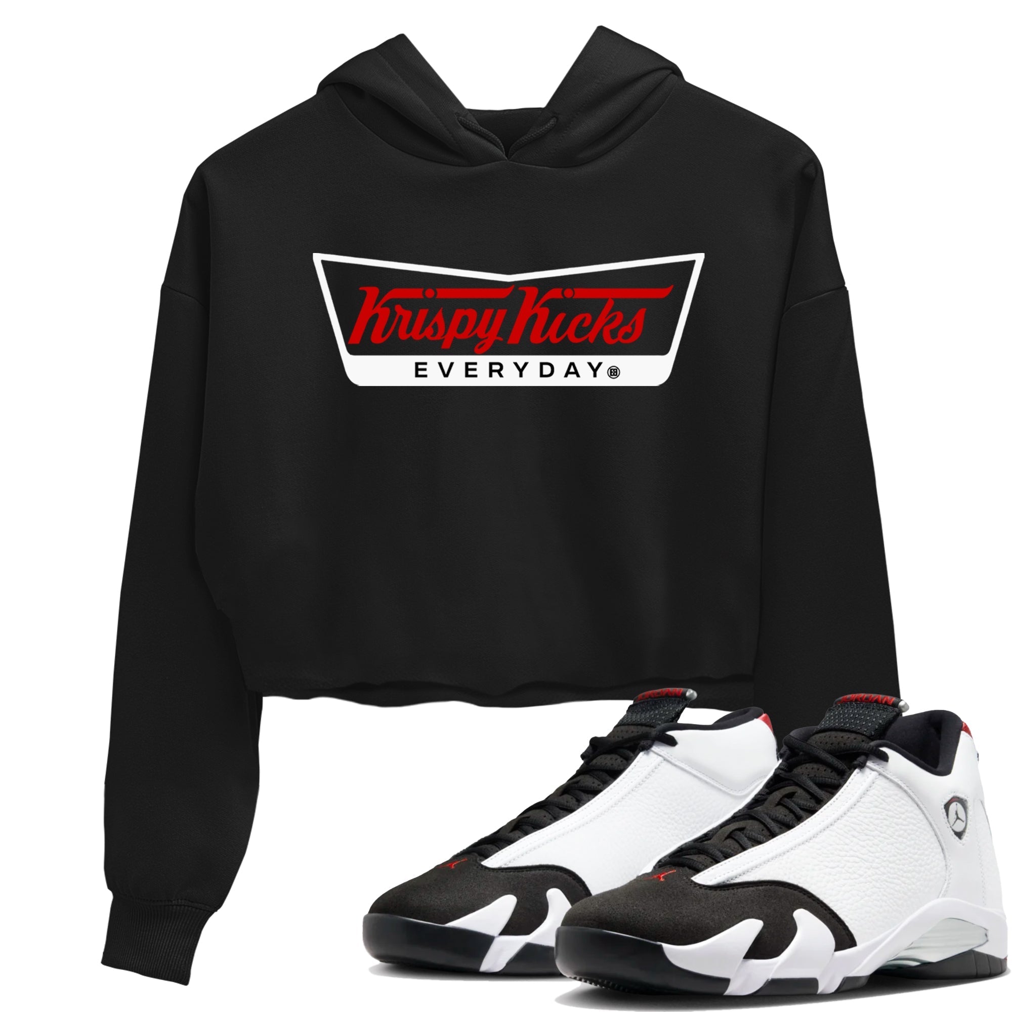 Krispy Kicks snkmatch Women's Top - Air Jordan 14 Black Toe